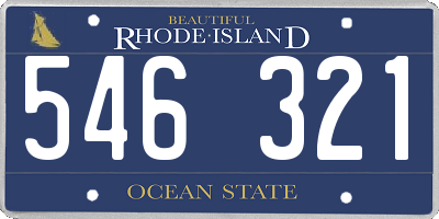 RI license plate 546321
