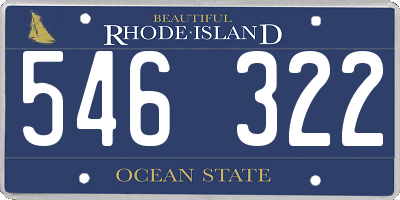 RI license plate 546322