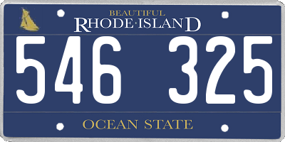 RI license plate 546325