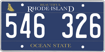 RI license plate 546326