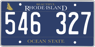 RI license plate 546327