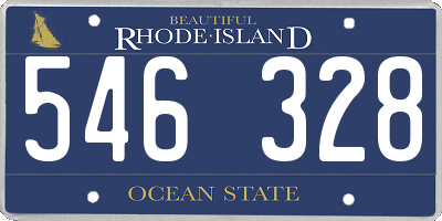 RI license plate 546328