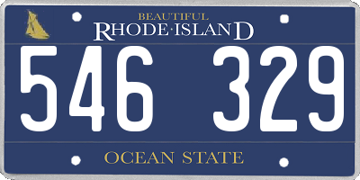 RI license plate 546329