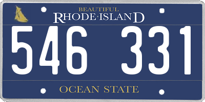 RI license plate 546331