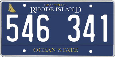 RI license plate 546341