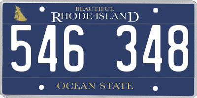 RI license plate 546348