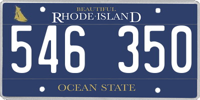 RI license plate 546350