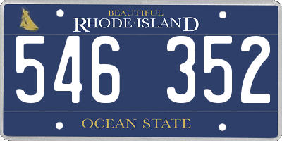 RI license plate 546352
