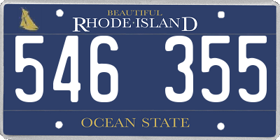 RI license plate 546355