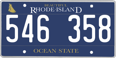 RI license plate 546358