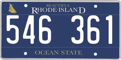 RI license plate 546361