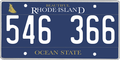 RI license plate 546366
