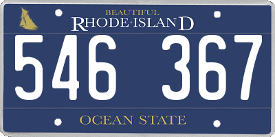 RI license plate 546367