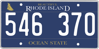 RI license plate 546370