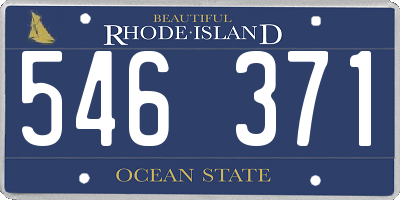 RI license plate 546371
