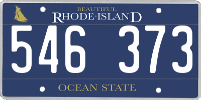 RI license plate 546373