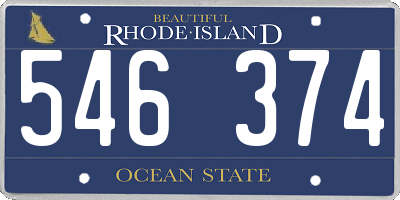 RI license plate 546374
