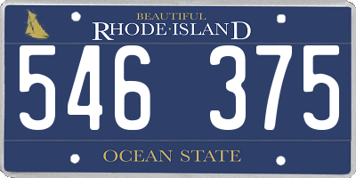 RI license plate 546375