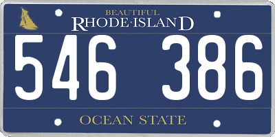 RI license plate 546386