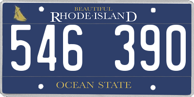 RI license plate 546390