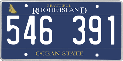 RI license plate 546391