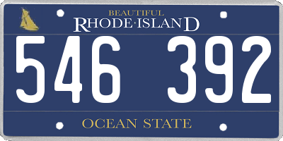 RI license plate 546392