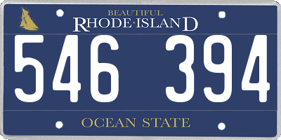 RI license plate 546394