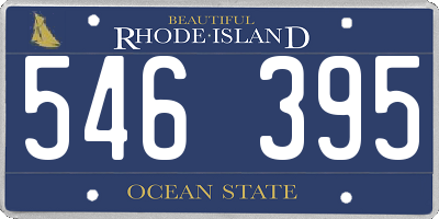RI license plate 546395