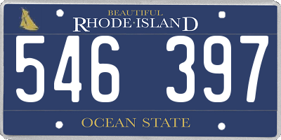 RI license plate 546397