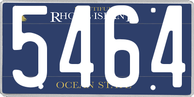 RI license plate 5464