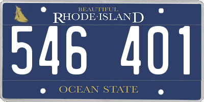 RI license plate 546401