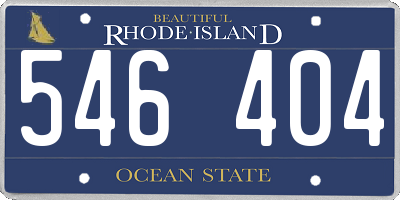 RI license plate 546404