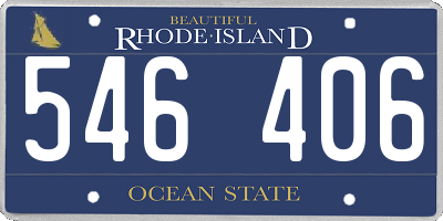 RI license plate 546406