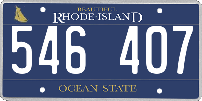 RI license plate 546407