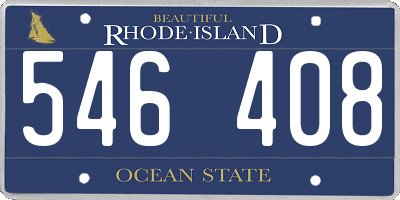 RI license plate 546408