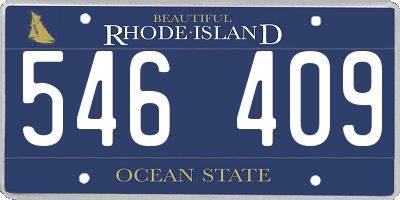 RI license plate 546409
