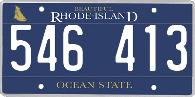 RI license plate 546413