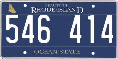 RI license plate 546414