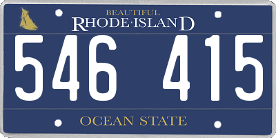 RI license plate 546415