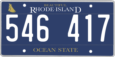 RI license plate 546417