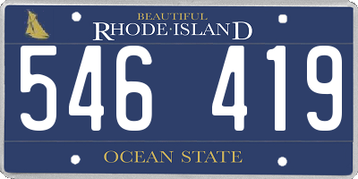 RI license plate 546419