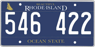 RI license plate 546422