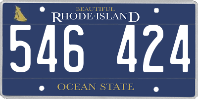 RI license plate 546424