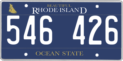 RI license plate 546426
