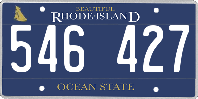 RI license plate 546427