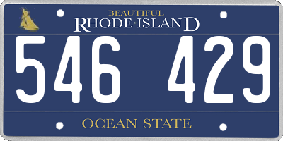 RI license plate 546429