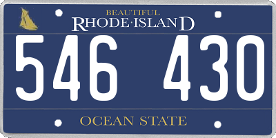 RI license plate 546430