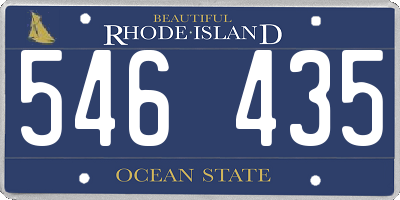 RI license plate 546435