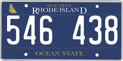 RI license plate 546438