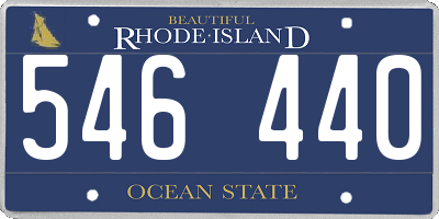 RI license plate 546440